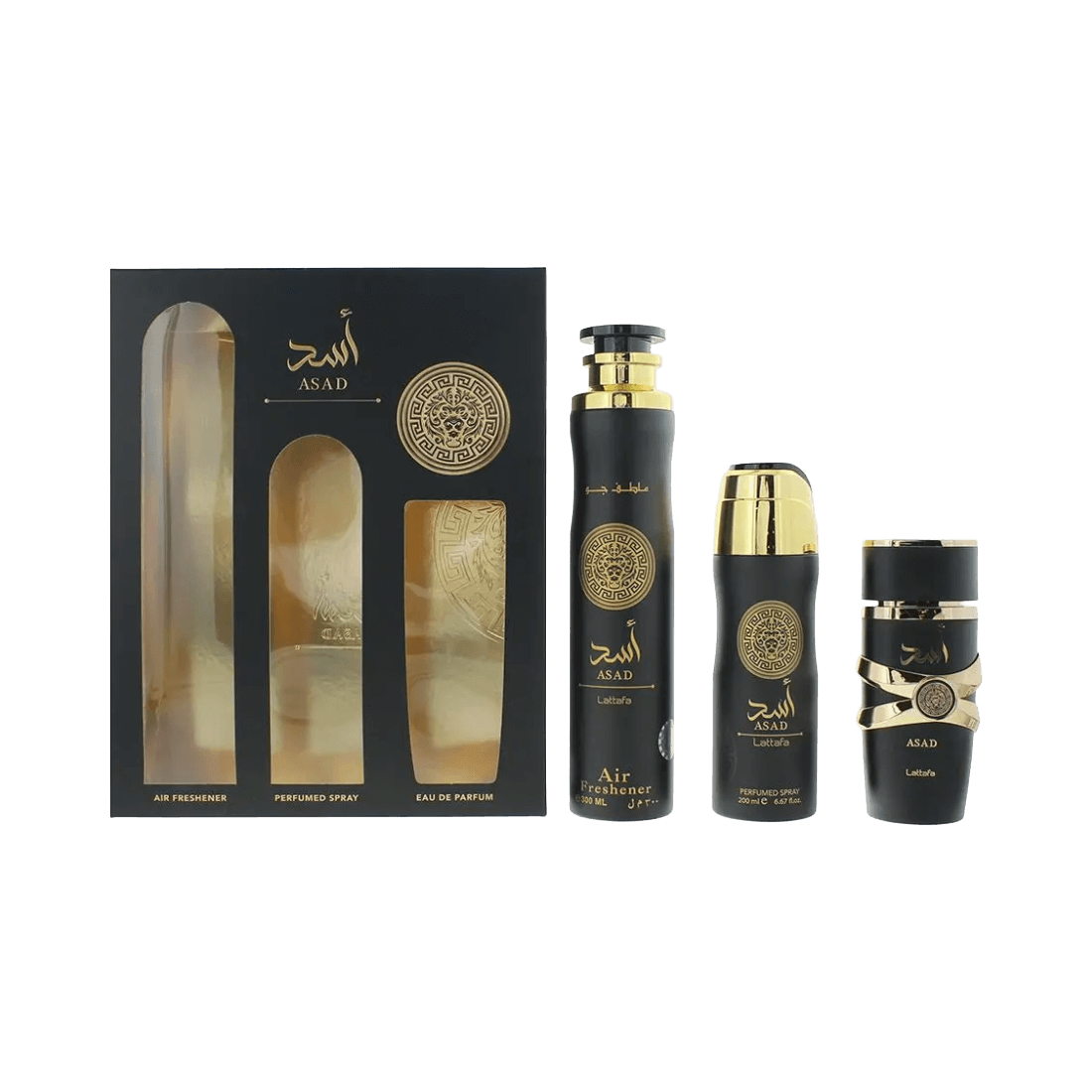 Lattafa Asad 3-Piece Gift Set arabisches Geschenkset mit Vanille