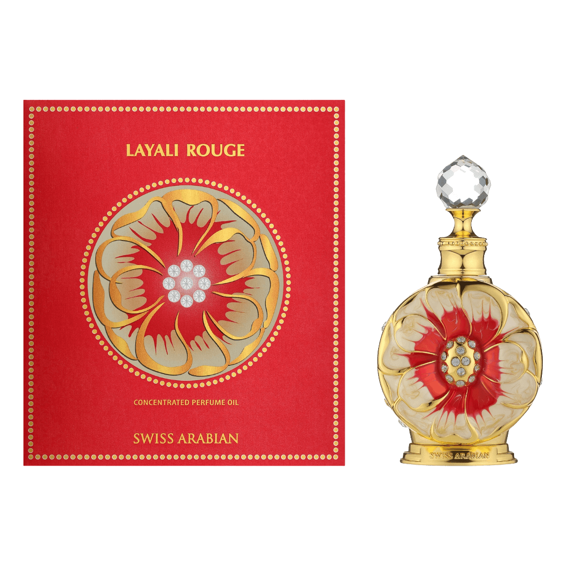 Swiss Arabian Layali Rouge fruchtig-blumiger Damenduft mit Rose und Kokos