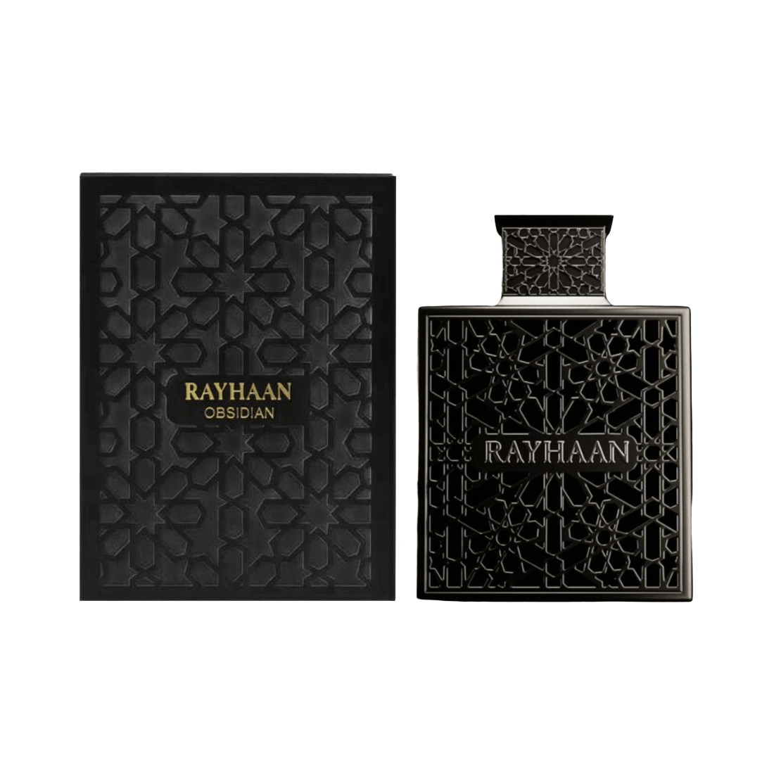 Rayhaan Obsidian holzig-pudrig mit Ambrette, Sandelholz, Zeder und Oud